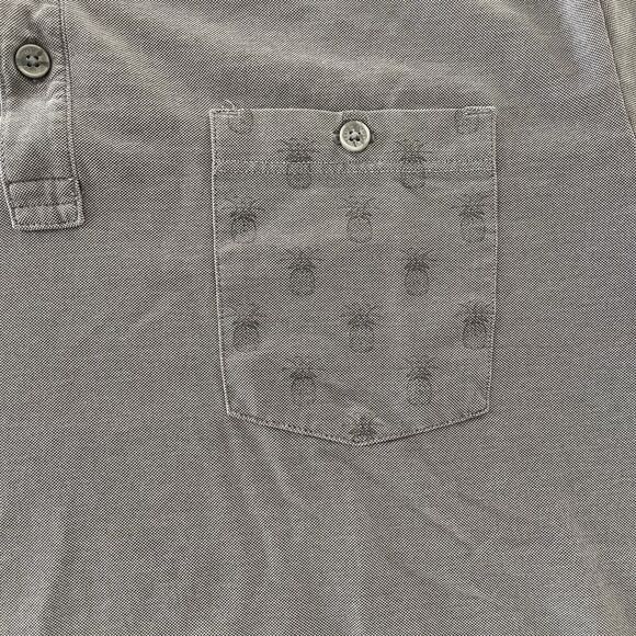 Travis Mathew Men's Large Polo Shirt Gray Short Sleeve Cotton Polyester - Picture 2 of 6